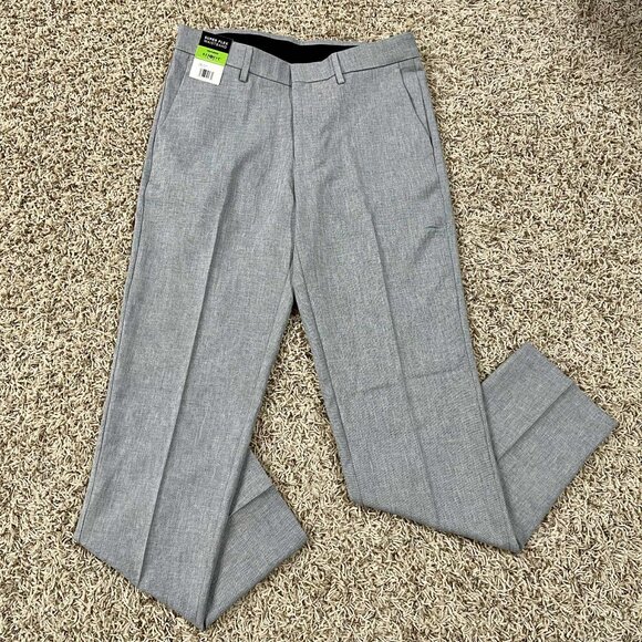 Haggar Men’s Non-Iron Straight Fit Performance Dress Pants Light Gray Size 30x32 - Picture 5 of 15